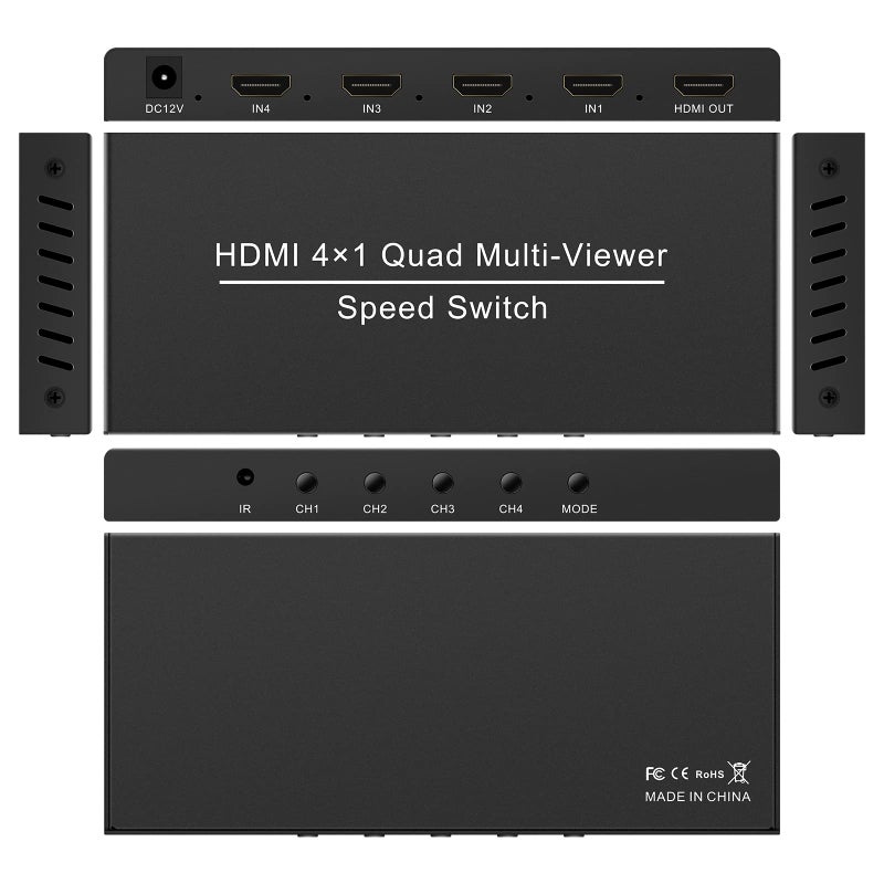 HDSUNWSTD 1080P HDMI 4x1 Quad Multi-viewer Segmentation Converter Screen Splitter Compliant with HDMI 1.3a - Image 2